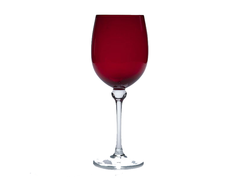 Red 16 oz Wine Glass