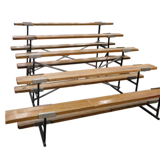 Wood Plank Bleachers, 10 Foot, 5 Row
