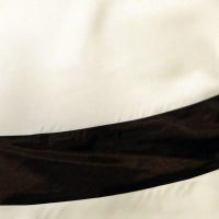 Ivory with Brown Satin