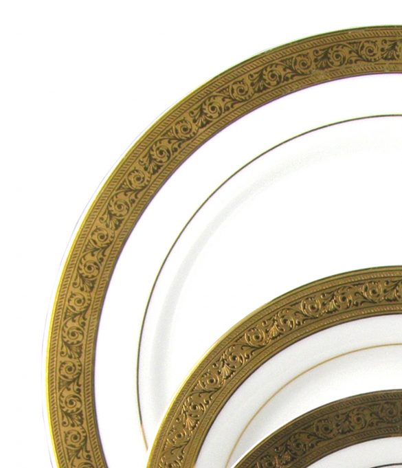 Gold 6 inch plate, saucer