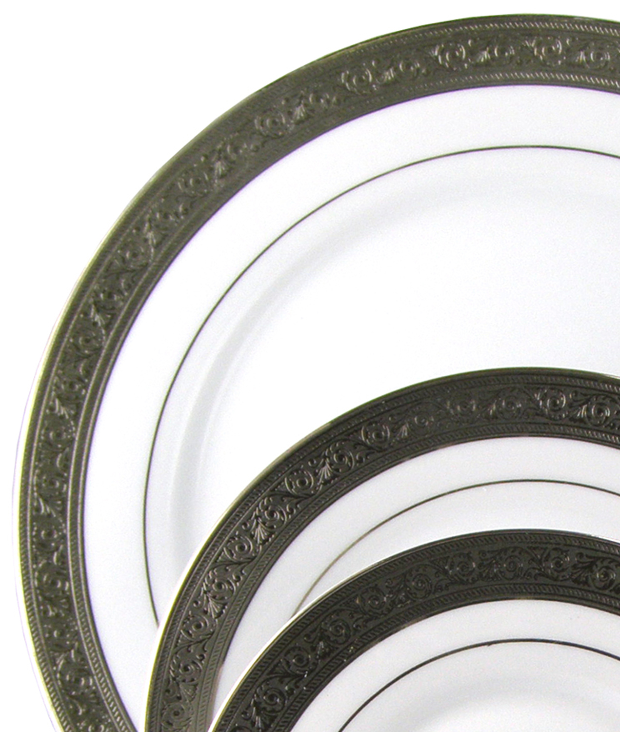 Silver 6 inch plate, saucer