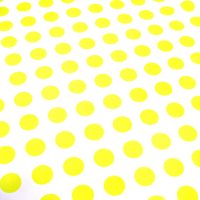 Yellow on White Polka Dot