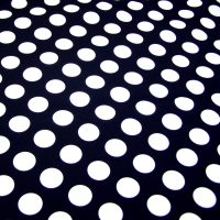 White on Black Polka Dot