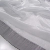 Silver Organza & Satin Border