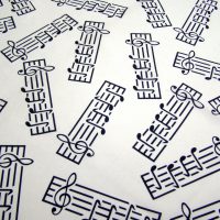 Black on White Music Notes